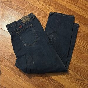 Wrangler Men's Deep Blue Straight Jeans